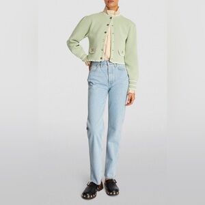 Sandro Analouise Contrast Trim Cardigan